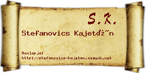 Stefanovics Kajetán névjegykártya